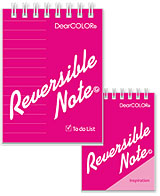 Reversible Note リバーシブルノート 白紙とTo Do Listノートのリバーシブル仕様のメモ帳 ポケットサイズ ②ピンク