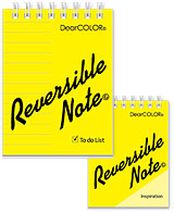 Reversible Note リバーシブルノート 白紙とTo Do Listノートのリバーシブル仕様のメモ帳 ポケットサイズ ③イエロー