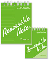 Reversible Note リバーシブルノート 白紙とTo Do Listノートのリバーシブル仕様のメモ帳 ポケットサイズ ④ライトグリーン