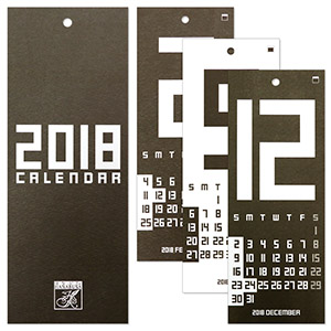 HANABUSA(はなぶさ) 2018 カレンダー E（ピクセリズム モノトーン）