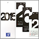 HANABUSA(はなぶさ) 2015 カレンダー A 数字フォルム モノトーン