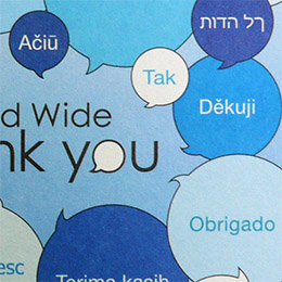 「World Wide Thank you」 ポストカード デザイン B