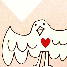 「LOVE & PEACE」 ポストカード デザイン B