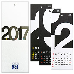 HANABUSA(はなぶさ) 2017 カレンダー A 数字フォルム モノトーン