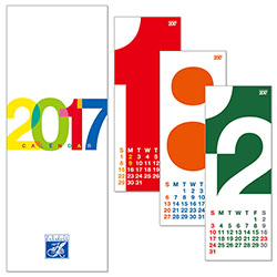 HANABUSA(はなぶさ) 2017 カレンダー B 数字フォルム カラフル