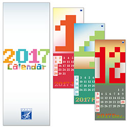 HANABUSA(はなぶさ) 2017 カレンダー F（アート・ロック カラフル）