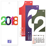 HANABUSA(はなぶさ) 2018 カレンダー B（数字フォルム カラフル）