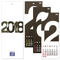 HANABUSA(はなぶさ) 2018 カレンダー A 数字フォルム モノトーン