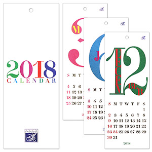 HANABUSA(はなぶさ) 2018 カレンダー D（レトロ＆モダン カラフル）