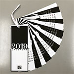 HANABUSA(はなぶさ) 2019 カレンダー C（レトロ＆モダン モノトーン）