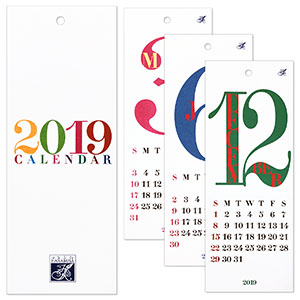 HANABUSA(はなぶさ) 2019 カレンダー D（レトロ＆モダン カラフル）