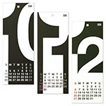 HANABUSA(はなぶさ) 2020 カレンダー A（数字フォルム モノトーン）