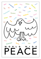 HANABUSA(はなぶさ) 「World Wide PEACE」 ポストカード デザイン A