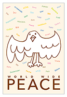 HANABUSA(はなぶさ) 「World Wide PEACE」 ポストカード デザイン B
