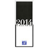 2014年 壁掛けカレンダー デザインB(モノトーン) レトロ＆モダンのシンプルでスタイリッシュなアートカレンダー 白黒 モノクロ 小型 コンパクトサイズ