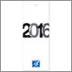 HANABUSA(はなぶさ) 2016 カレンダー A（数字フォルム モノトーン）